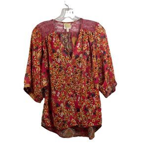 Anthropologie Fig and Flower Top